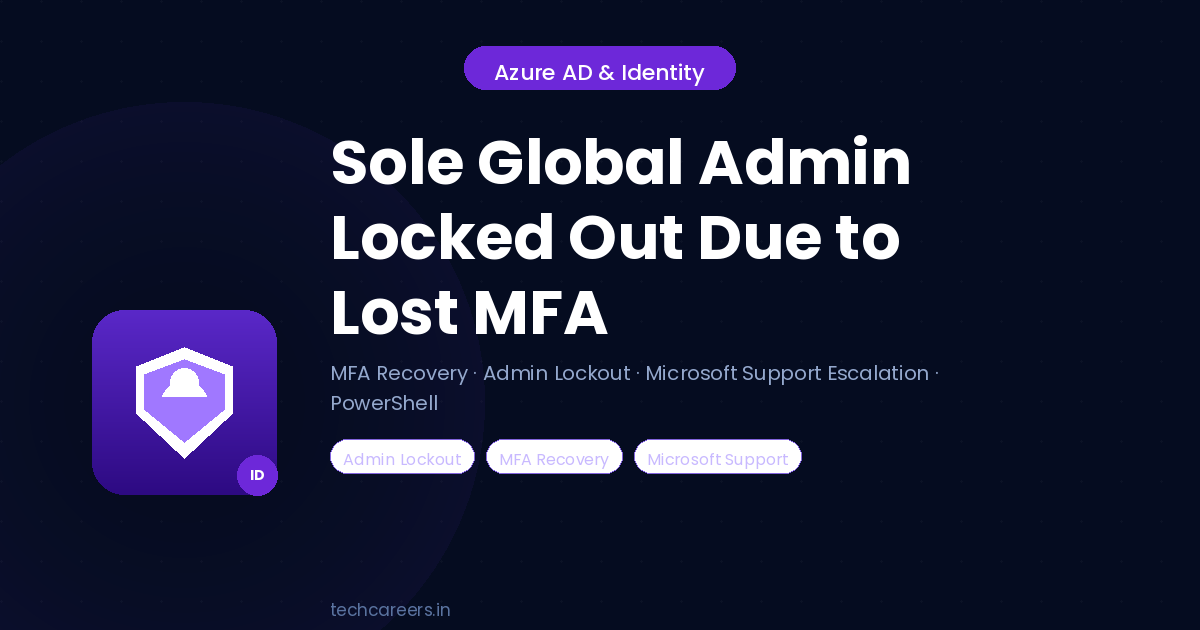 Sole Global Admin Locked Out Due to Lost MFA – Complete Microsoft 365 Recovery Guide
