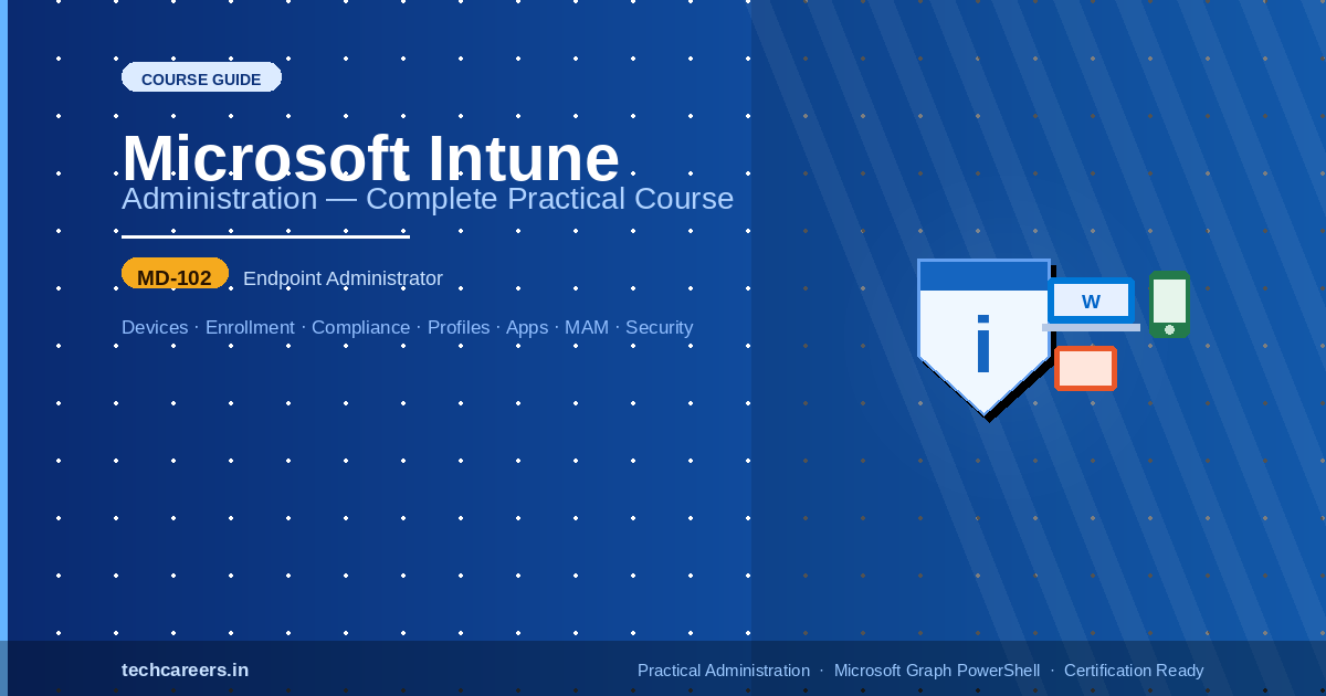 Microsoft Intune Administration: Complete Practical Course — Matching the Intune Admin Center & MD-102 Certification