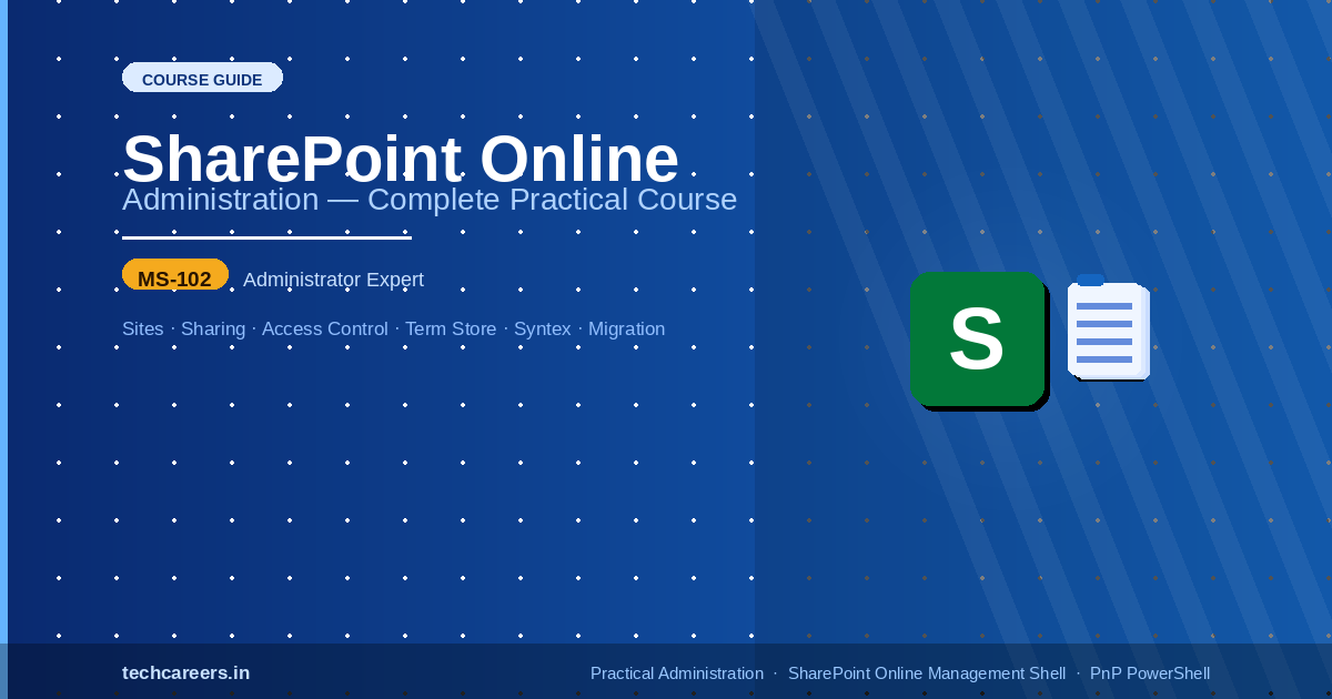 SharePoint Online Administration: Complete Practical Course — Matching the SharePoint Admin Center & MS-102 Certification